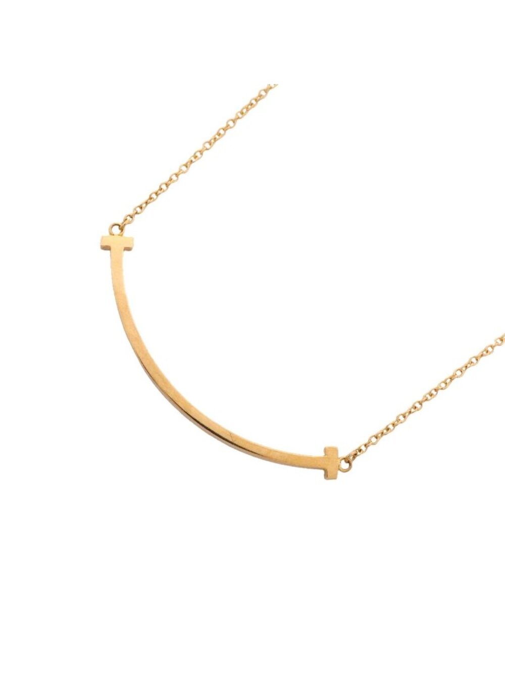 Tiffany & Co Necklace T Smile Small 18K Yellow Gold